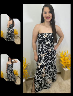 Vestido Longo Tomara que Caia Estampado