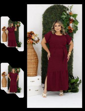 Vestido Longo Duna com Fenda