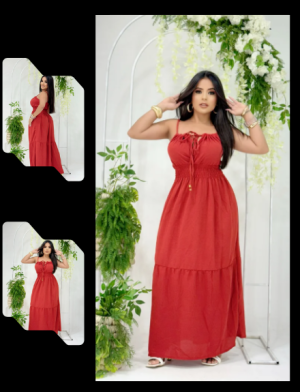 Vestido Longo Duna com Lastex