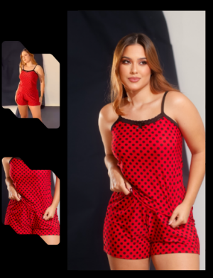 Conjunto Baby Doll Vermelho