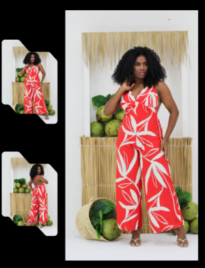 Macacão Duna Estampado Pantalona