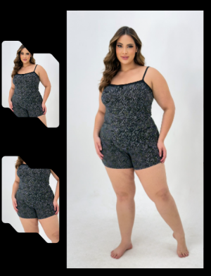 Conjunto Baby Doll Preto (GG)