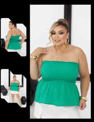 Blusa Tomara que Caia com Lastex